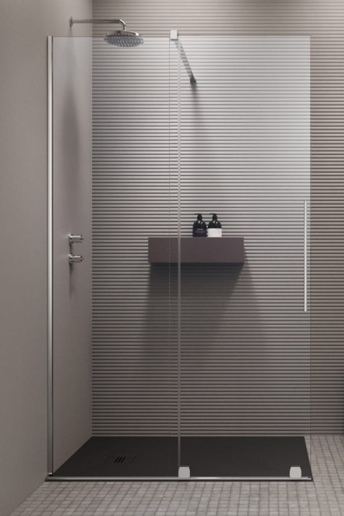 Kabina Furo Chrom Walk-In 140 cm, lewe, wys. 200 cm szkło przejrzyste 8 mm Radaway.jpg