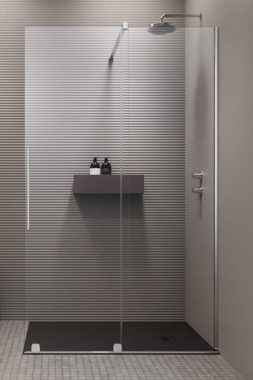 Kabina Furo Chrom Walk-In 160 cm, prawe, wys. 200 cm szkło przejrzyste 8 mm Radaway.jpg