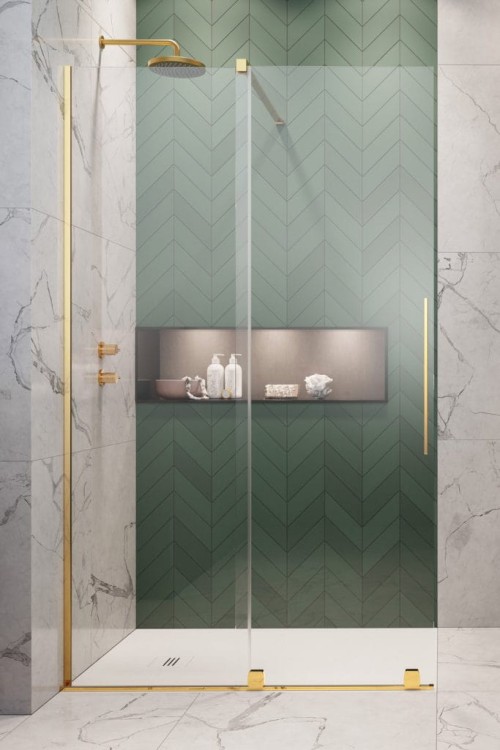 Kabina Furo złota Walk-In 80 cm, lewa, wys. 200 cm szkło przejrzyste 8 mm Radaway.jpg