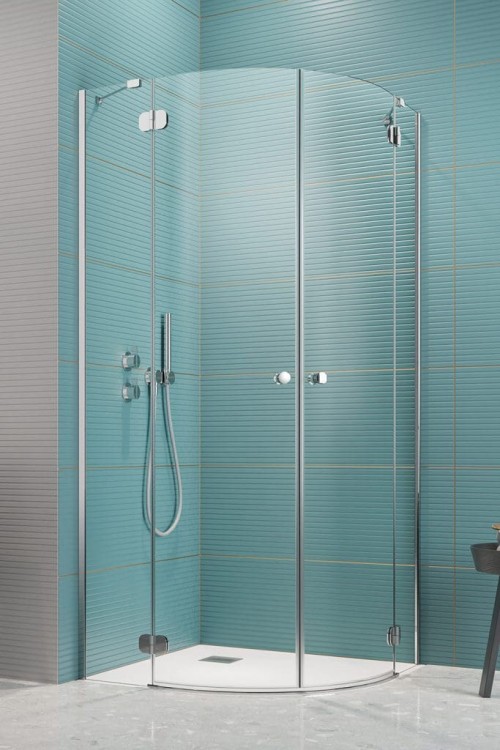 Torrenta PDD kabina półokrągła asymetryczna z drzwiami 90  x 80, wys. 195 cm szkło przejrzyste 6 mm 131630-01-01 Radaway.jpg