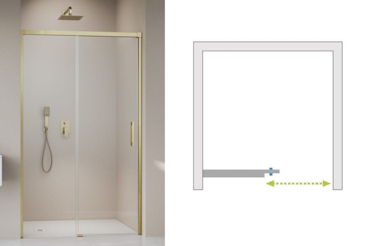 Drzwi-do-kabiny-Idea-Brushed-Gold-DWJ-Lewe-otwieranie.jpg