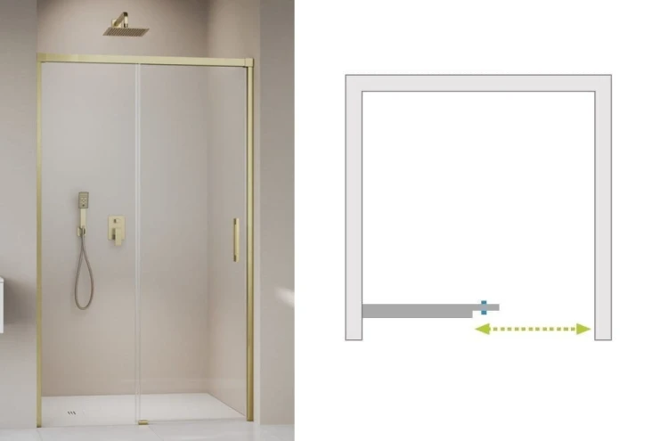 Drzwi-do-kabiny-Idea-Brushed-Gold-DWJ-Lewe-otwieranie.jpg