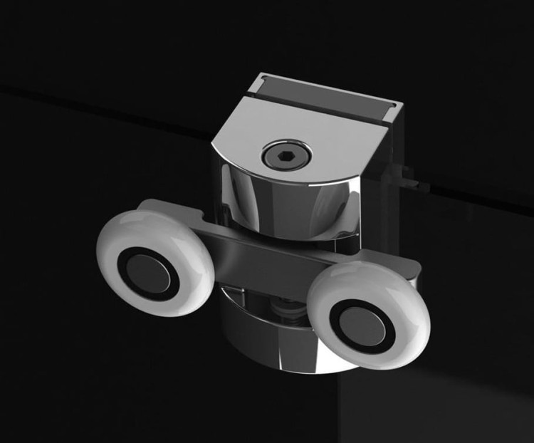 4.Łożyskowane, skrętne rolki w chromowanej obudowie.jpg