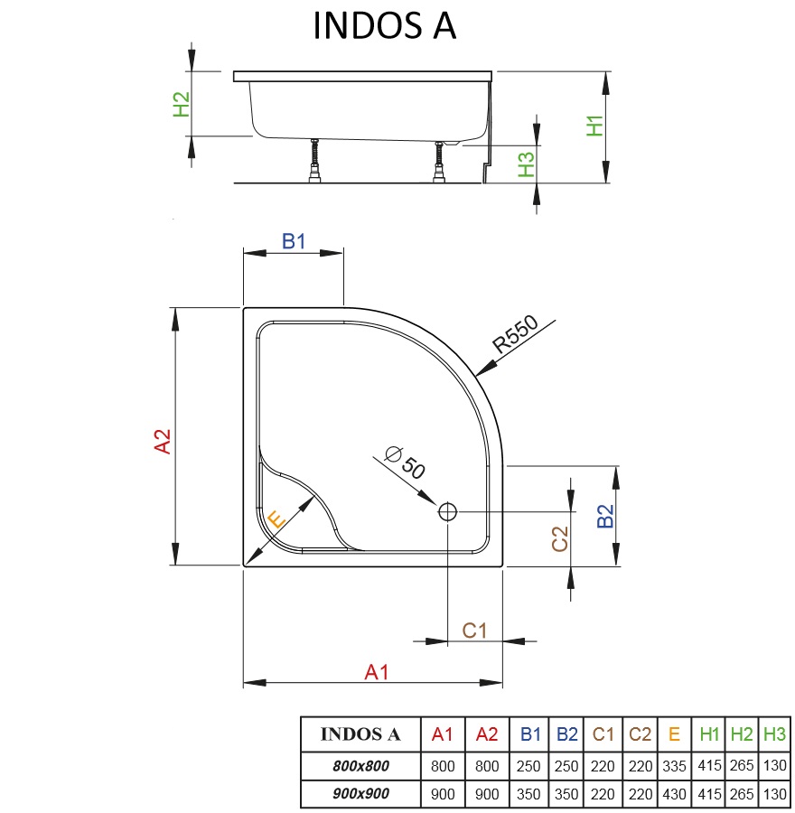 Brodzik Indos A Radaway schemat