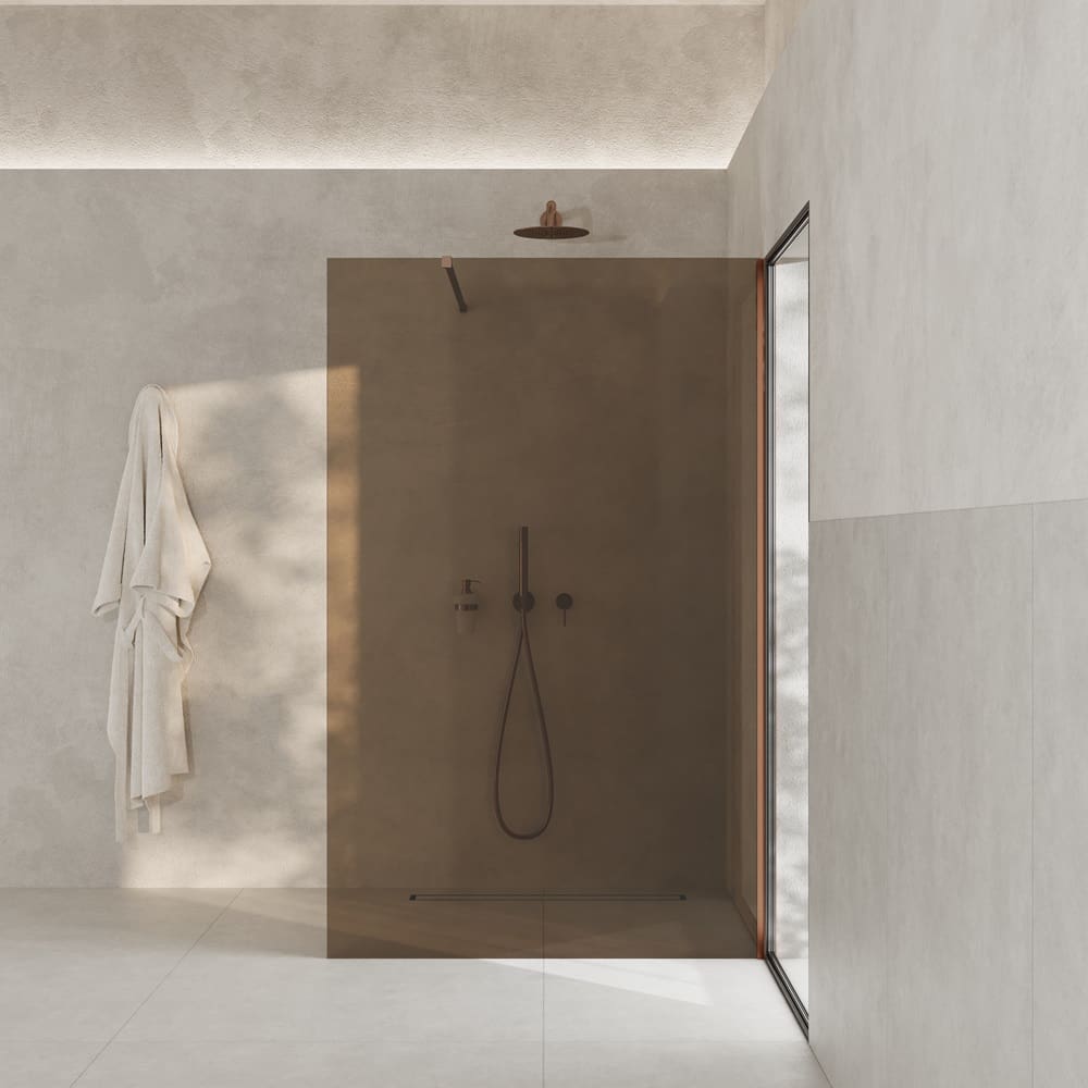 Kabina Walk-In Como Wall Brąz