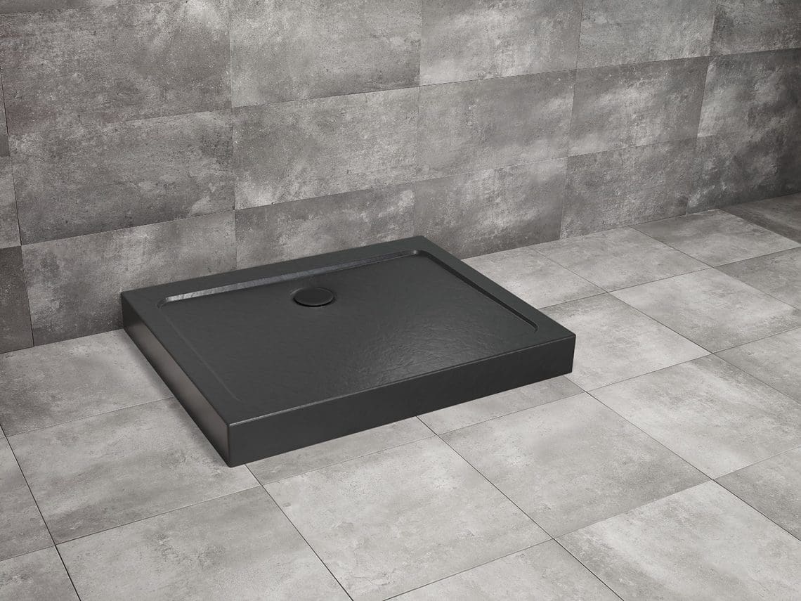 Brodzik prostokatny Doros C Stone Black