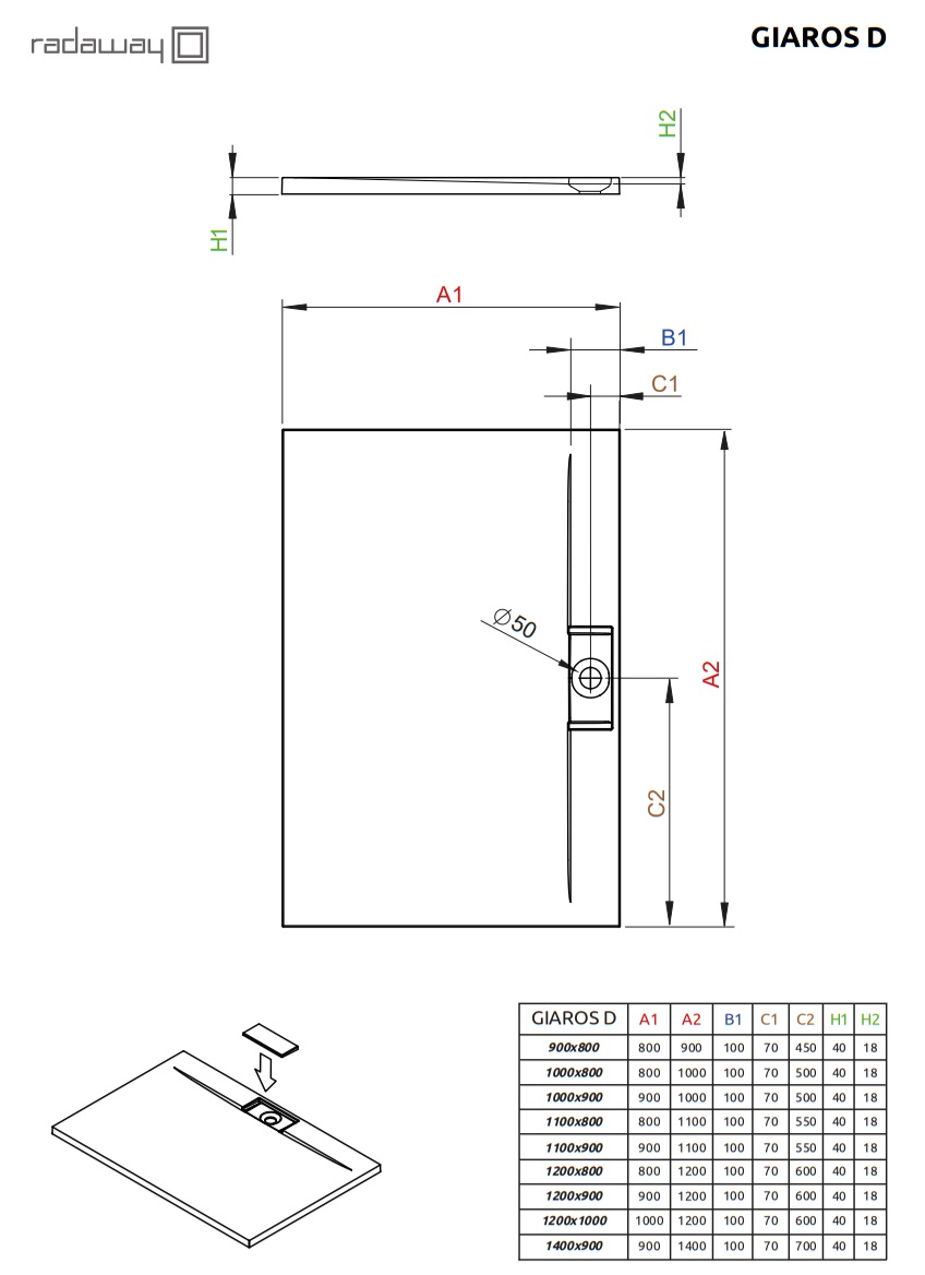 Giaros D brodzik prostokątny schemat