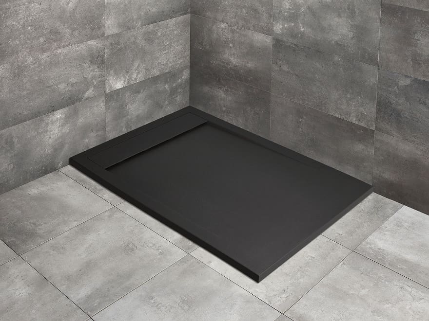 Brodzik prostokątny Teos w kolorze czarnym