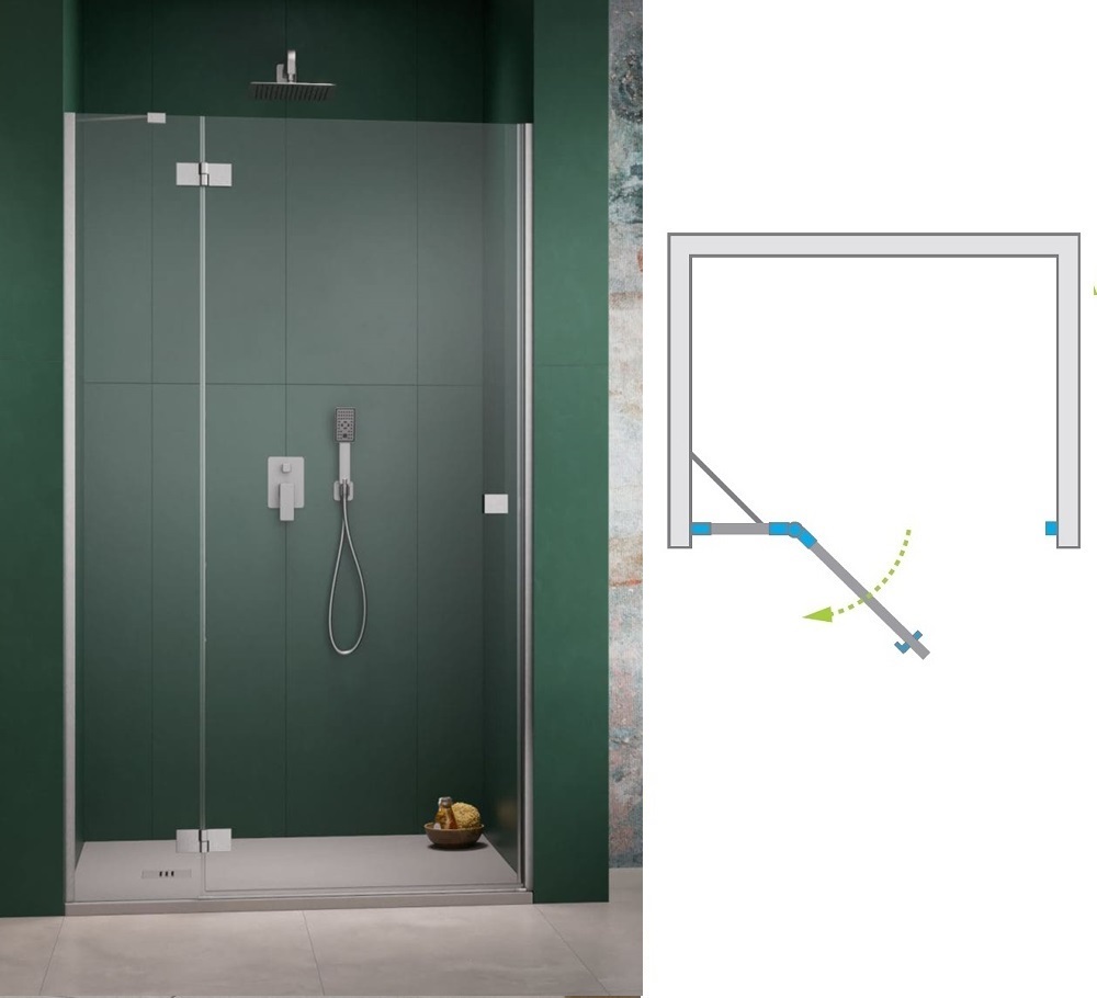 Essenza DWJ drzwi lewe nikiel stal szczotkowana