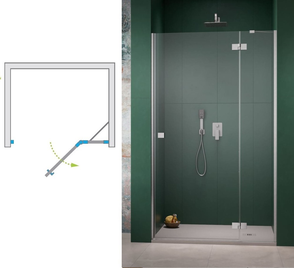 Essenza DWJ drzwi prawe nikiel stal szczotkowana