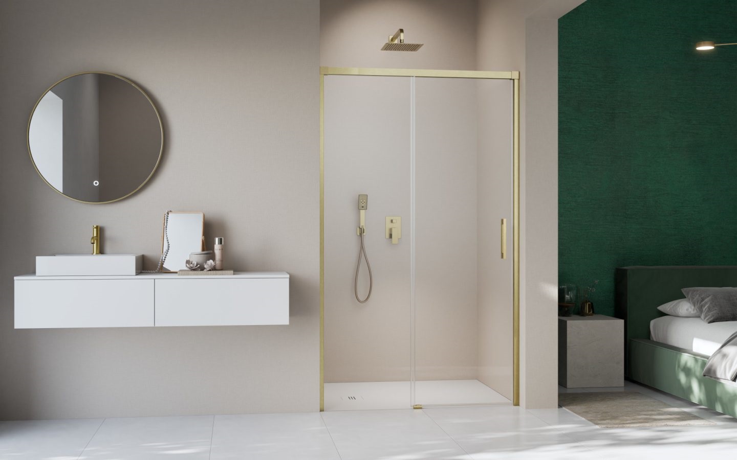 Idea złoty szczotkowany dwj radaway wariant lewy