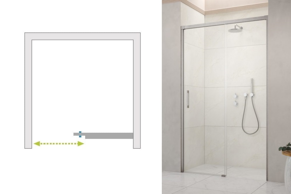 Idea nikiel szczotkowany dwj radaway wariant prawy