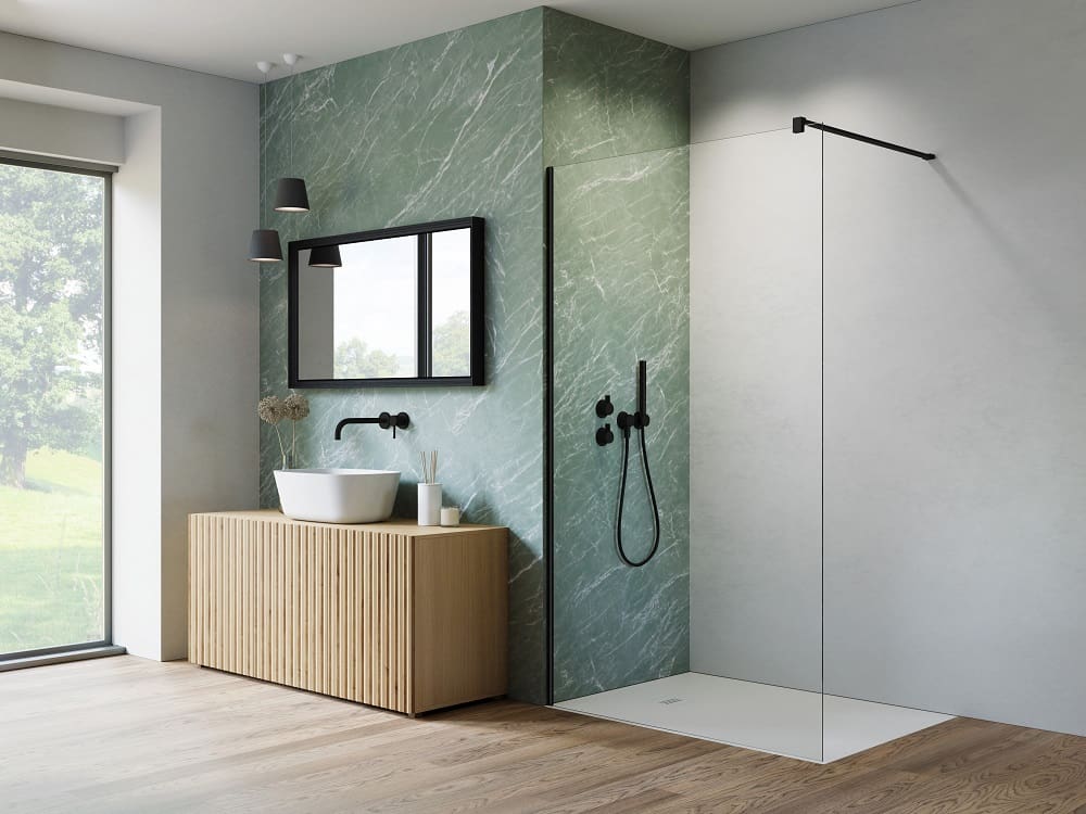 Kabina Nes Walk-In II Black