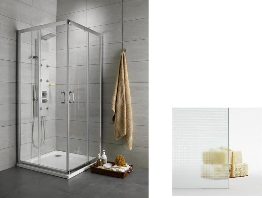 Kabina prysznicowa Premium Plus C kwadratowa 80x80 szkło fabric