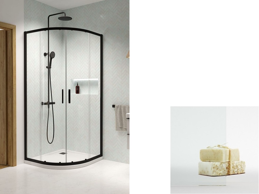 Kabina półokrągła Premium PRO Black 80x80x200 Radaway